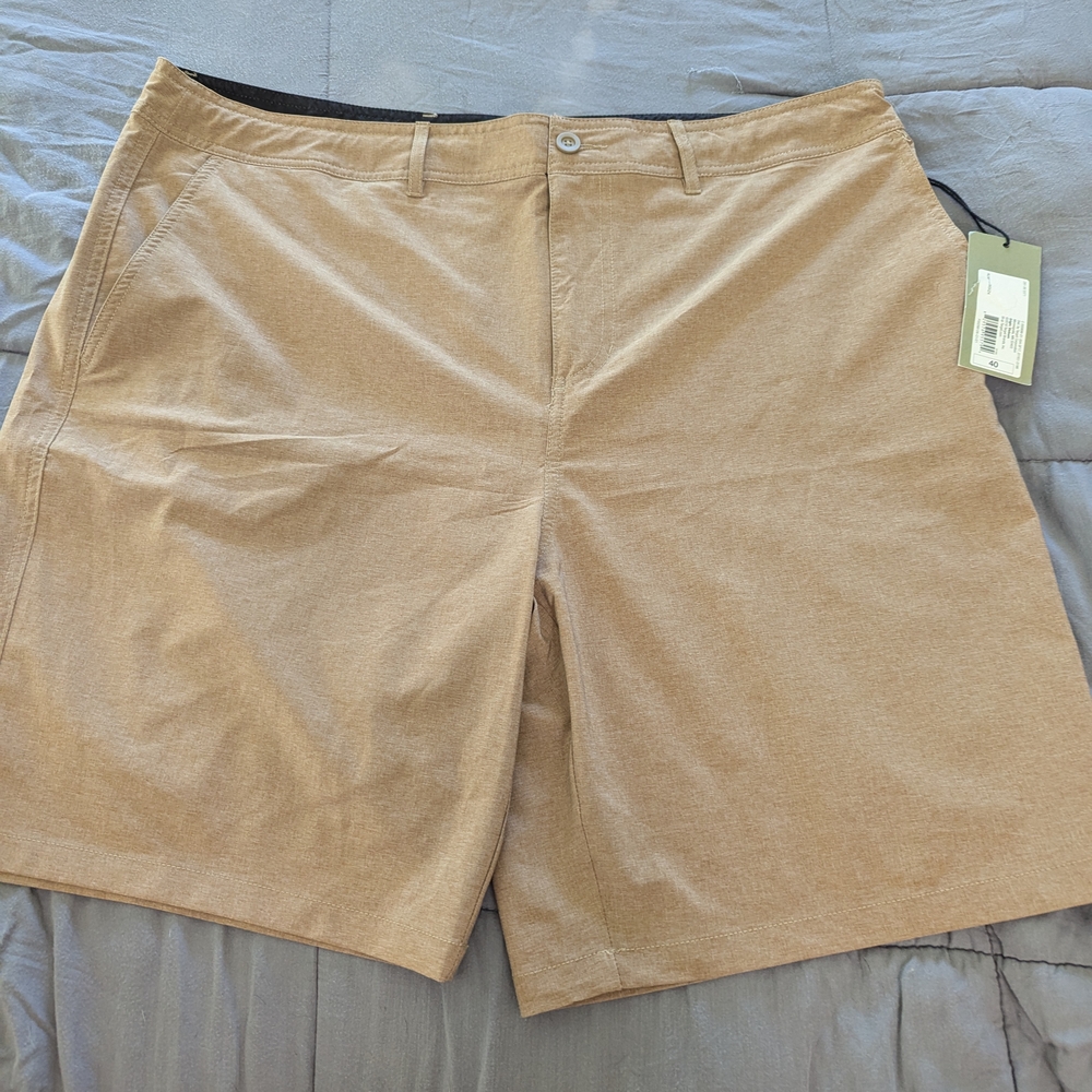 NWT Goodfellow & Co Men's Light Brown Flat Front Shorts New With Tags 40 Waist